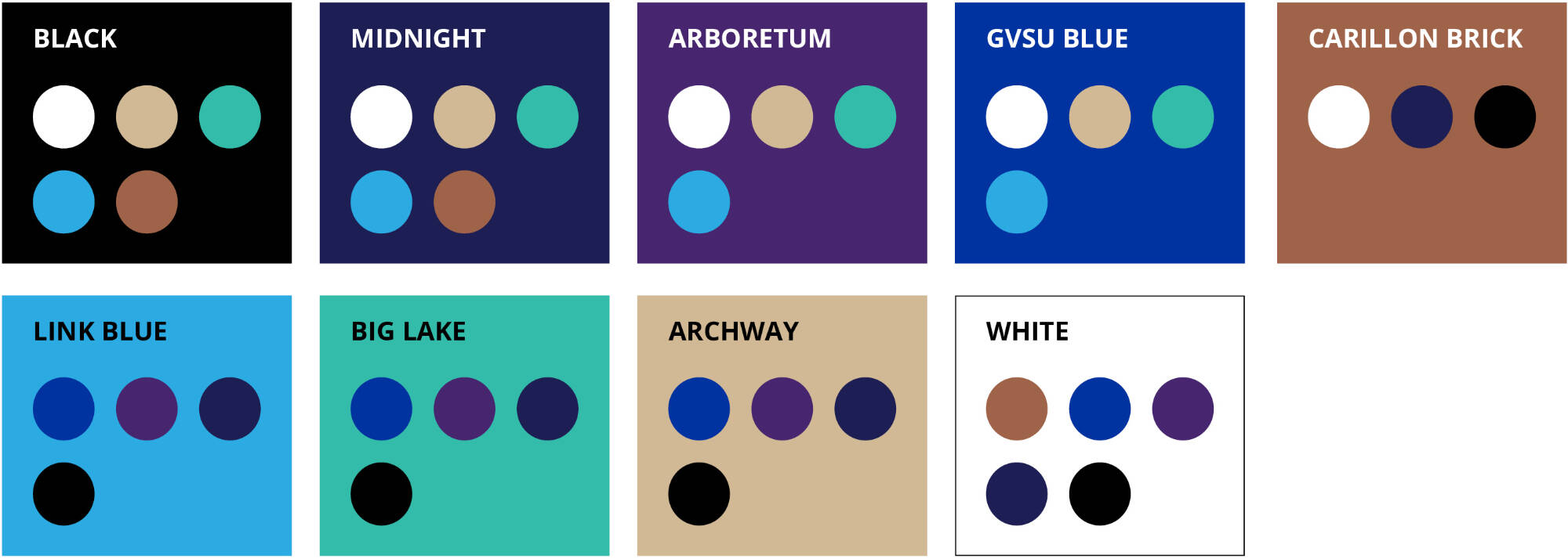 Various color-pairing suggestions